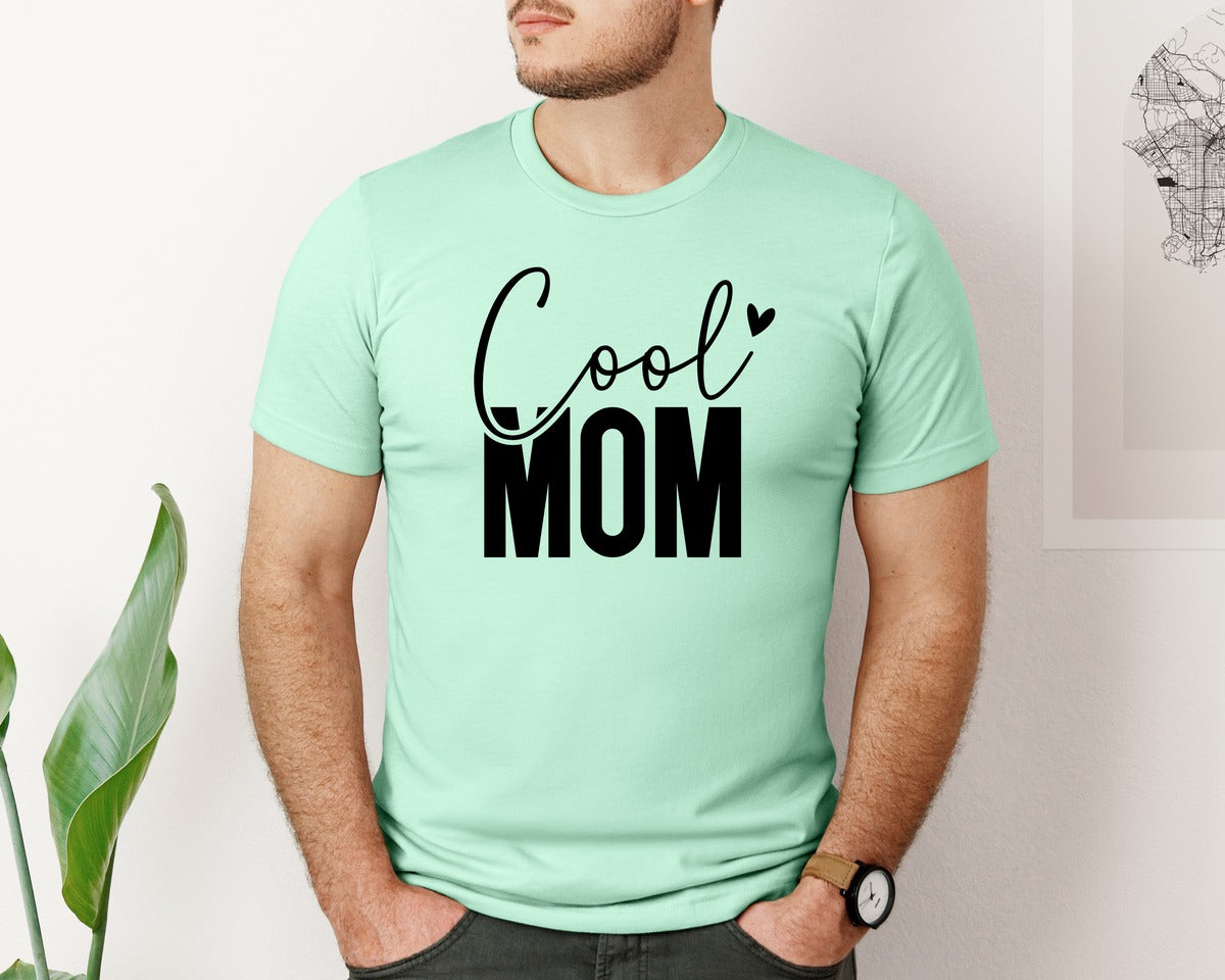 brand:Bella Canvas|color:Mint|Cool Mom Funny Mom Mama Graphic T-Shirt
