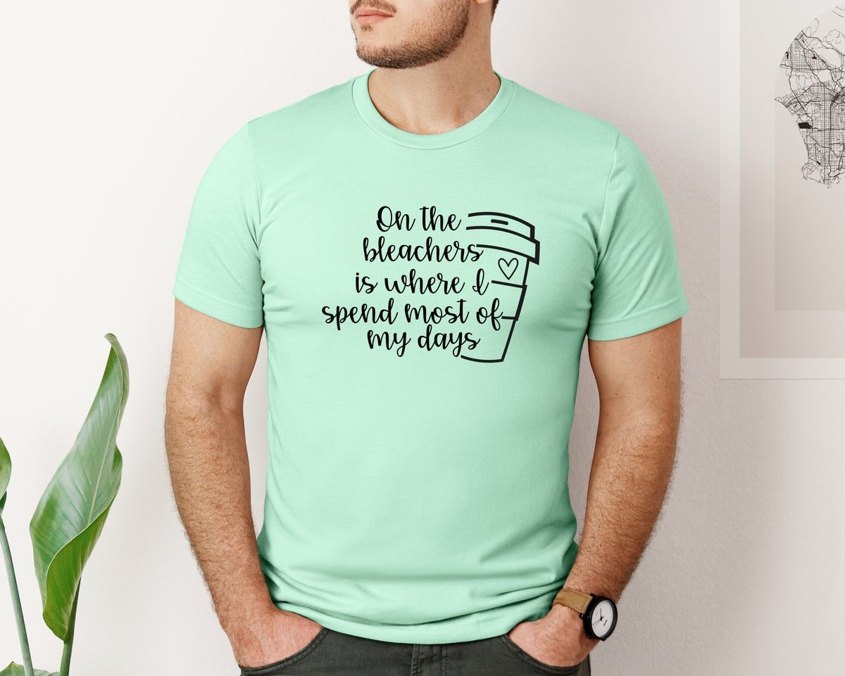 brand:Bella Canvas|color:Mint|On The Bleachers Sports Mom Graphic T-Shirt