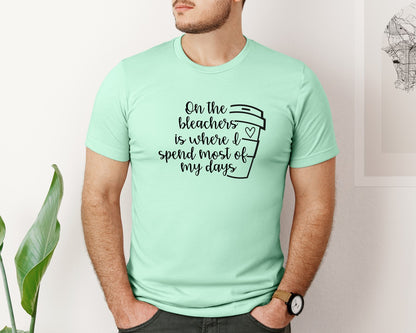brand:Bella Canvas|color:Mint|On The Bleachers Sports Mom Graphic T-Shirt