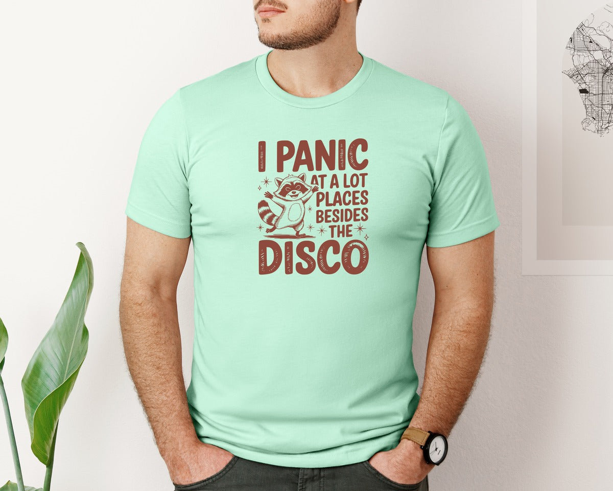 brand:Bella Canvas|color:Mint|I Panic At Lot Places Besides The Disco 2 Graphic T-Shirt