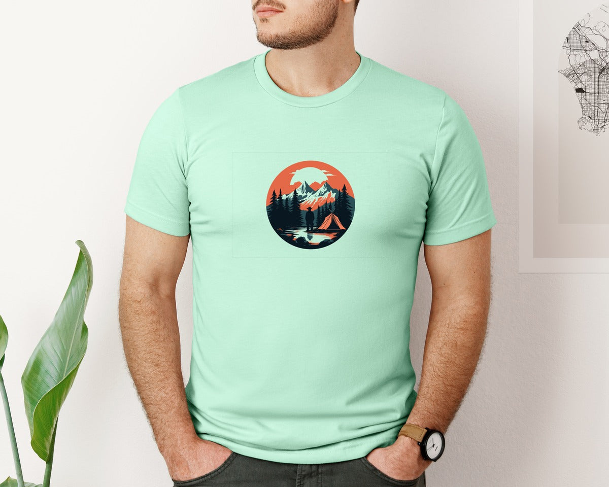 brand:Bella Canvas|color:Mint|Camping T Shirt Vector Design 6 Graphic T-Shirt