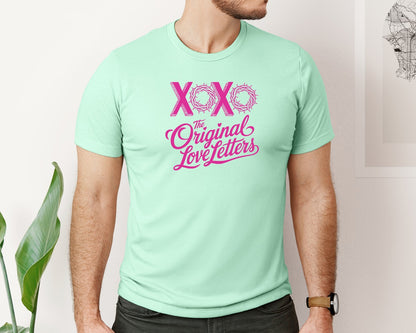 brand:Bella Canvas|color:Mint|Christian Love Religious Valentine Graphic T-Shirt