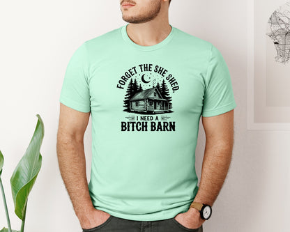 brand:Bella Canvas|color:Mint|Farm Home Svgforget The She Shed Tshirt Graphic T-Shirt