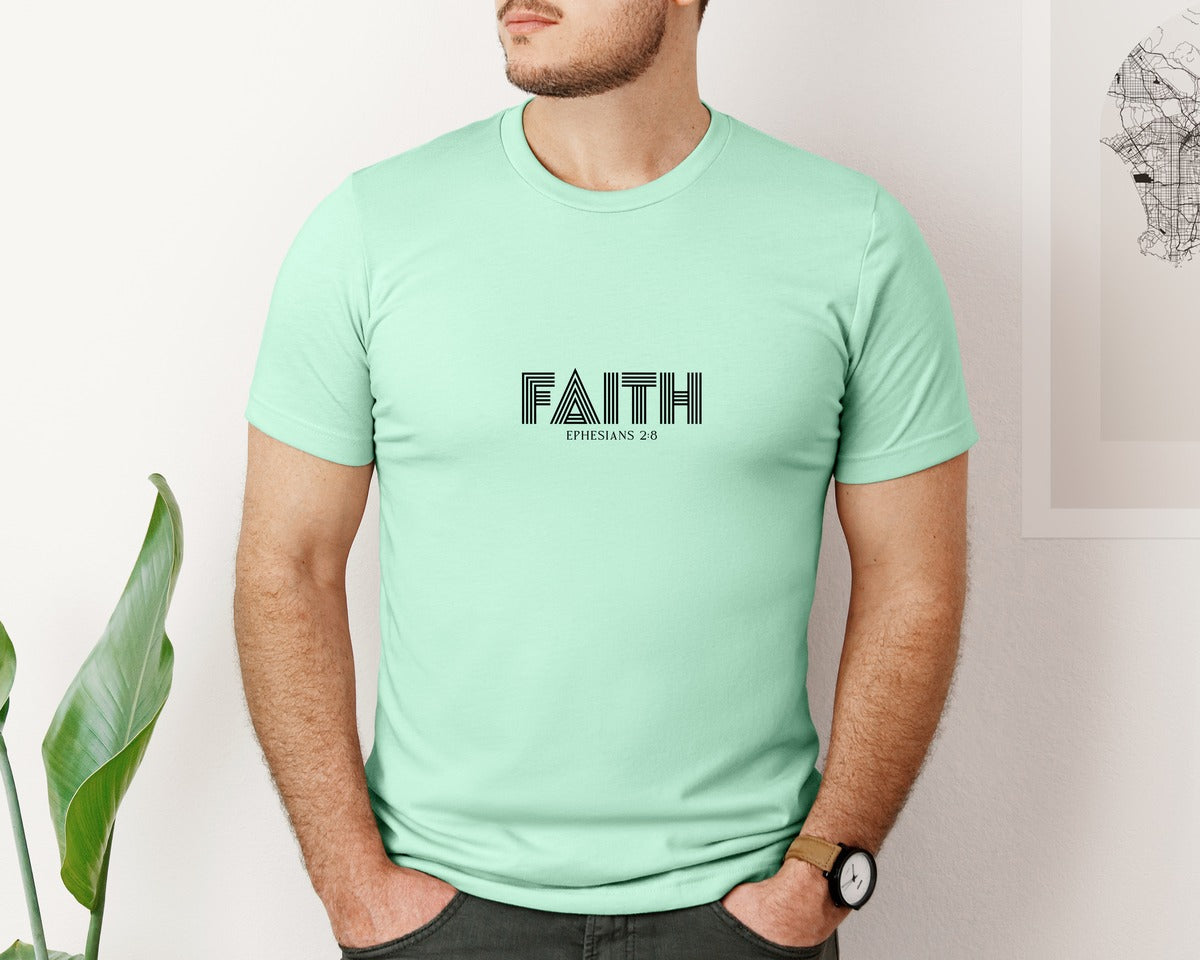brand:Bella Canvas|color:Mint|Christian Jesus Religious Faith Graphic T-Shirt