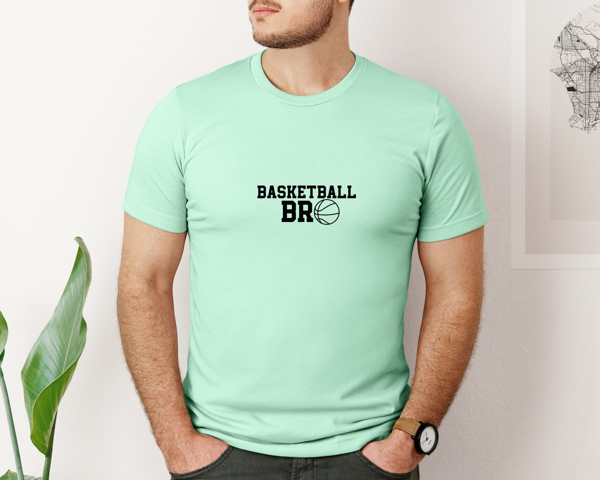 brand:Bella Canvas|color:Mint|Basketball Bro 2 Graphic T-Shirt