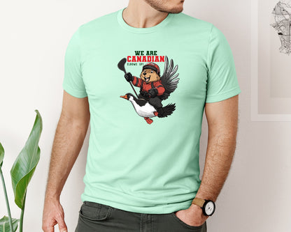 brand:Bella Canvas|color:Mint|We Are Canada Elbows Up Graphic T-Shirt