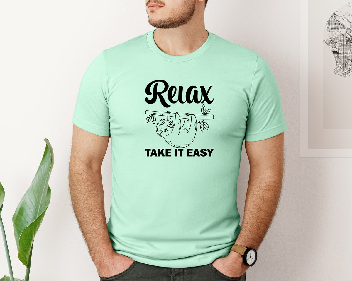 brand:Bella Canvas|color:Mint|Relax Take It Easy T Shirt Graphic T-Shirt