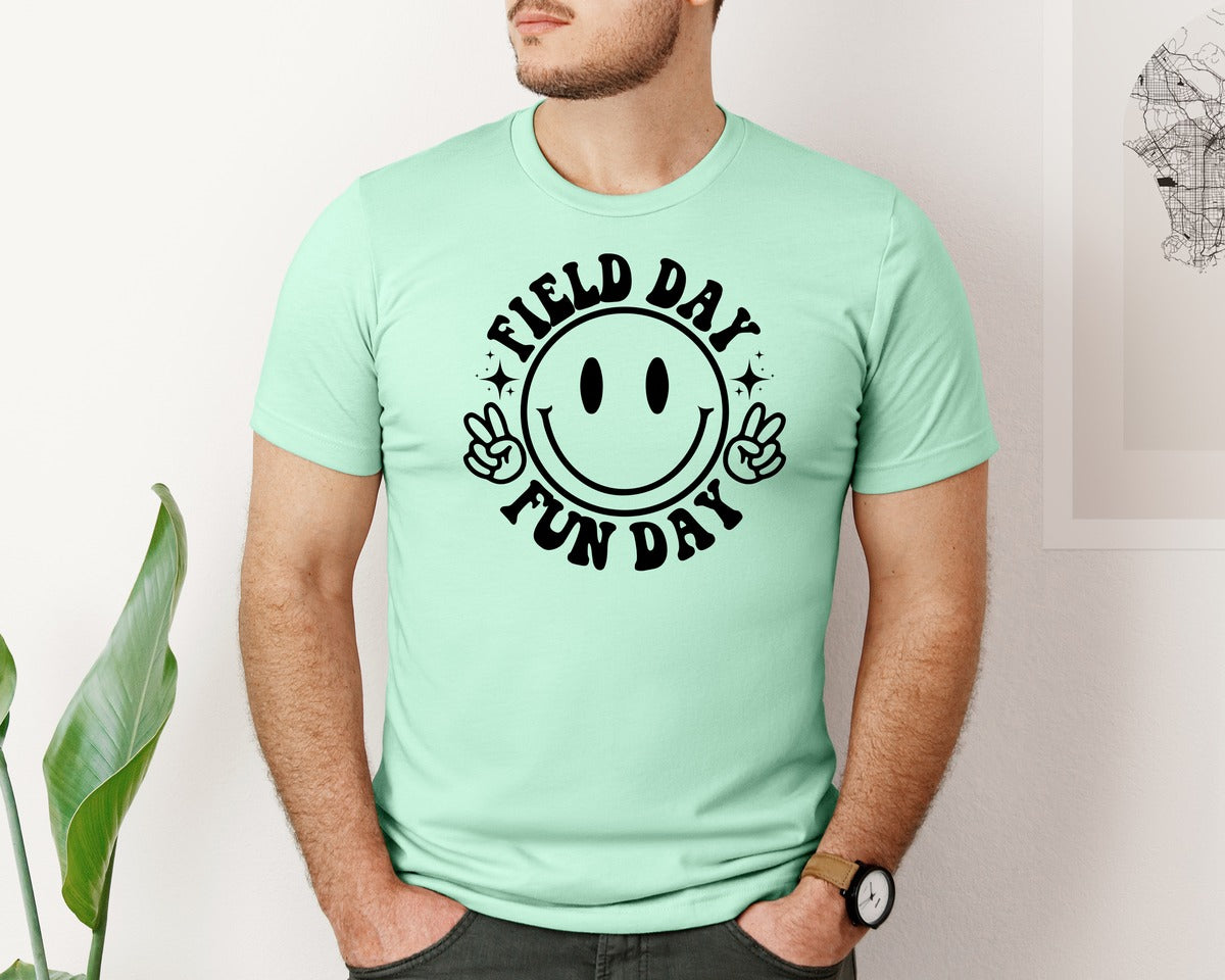 brand:Bella Canvas|color:Mint|Field Day Fun Day Field Day Graphic T-Shirt