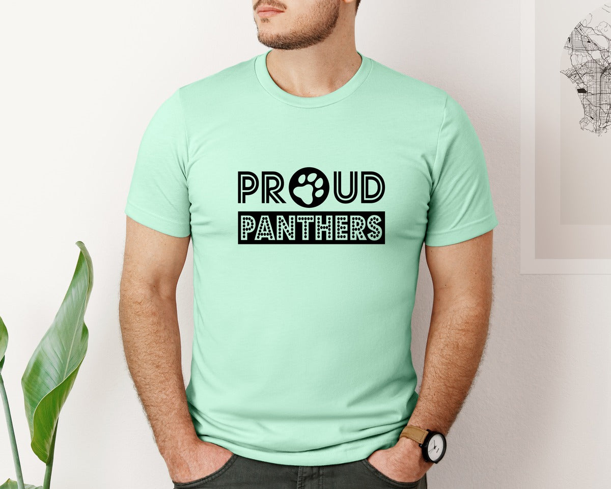 brand:Bella Canvas|color:Mint|Panthers 4 In 1 Pack Graphic T-Shirt