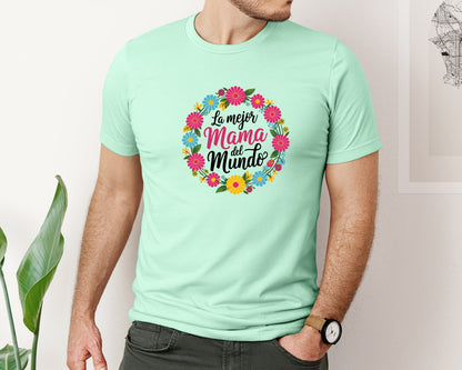 brand:Bella Canvas|color:Mint|Spanish Mothers Day 6 Graphic T-Shirt