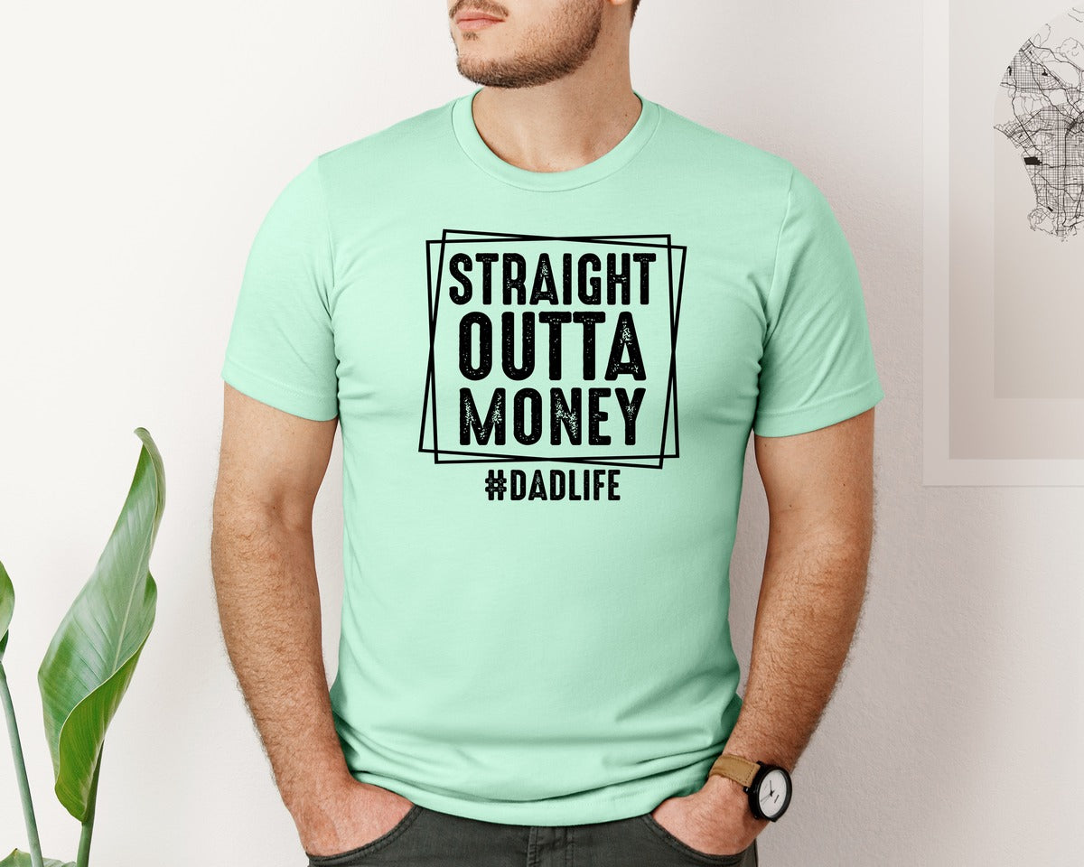 brand:Bella Canvas|color:Mint|Dad Fathers Day 5 Graphic T-Shirt