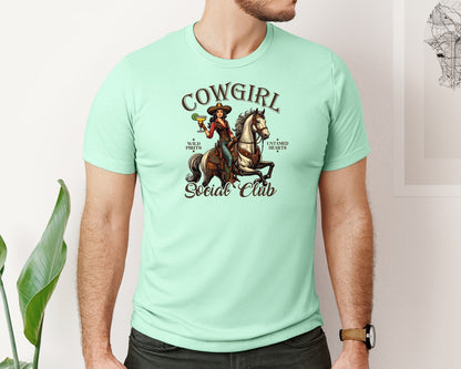 brand:Bella Canvas|color:Mint|Cowgirl Social Club Cowgirl Graphic T-Shirt