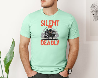brand:Bella Canvas|color:Mint|Silent But Deadly T Shirt Graphic T-Shirt