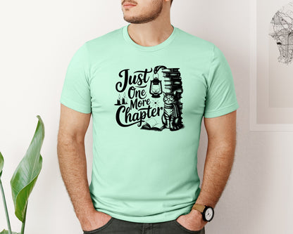 brand:Bella Canvas|color:Mint|Just One More Chapter T Shirt Design Graphic T-Shirt