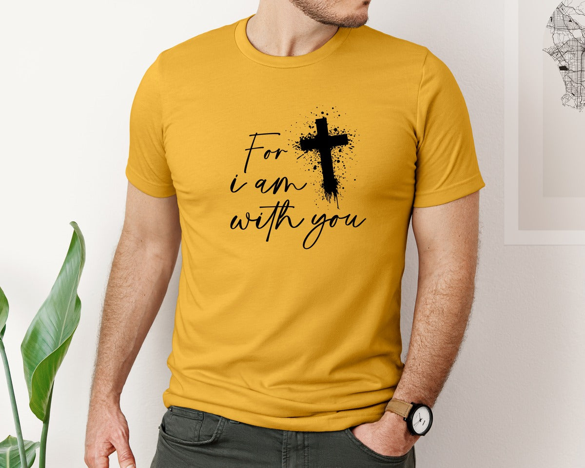 brand:Bella Canvas|color:Mustard|Fear Not Christianity Bible Graphic T-Shirt