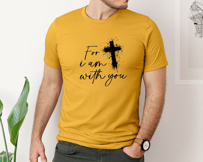 brand:Bella Canvas|color:Mustard|Fear Not Christianity Bible Graphic T-Shirt
