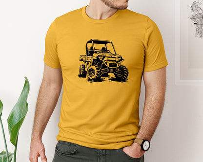 brand:Bella Canvas|color:Mustard|Atv Atv Riding Graphic T-Shirt