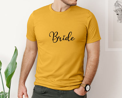 brand:Bella Canvas|color:Mustard|Bride Wedding 2 Graphic T-Shirt