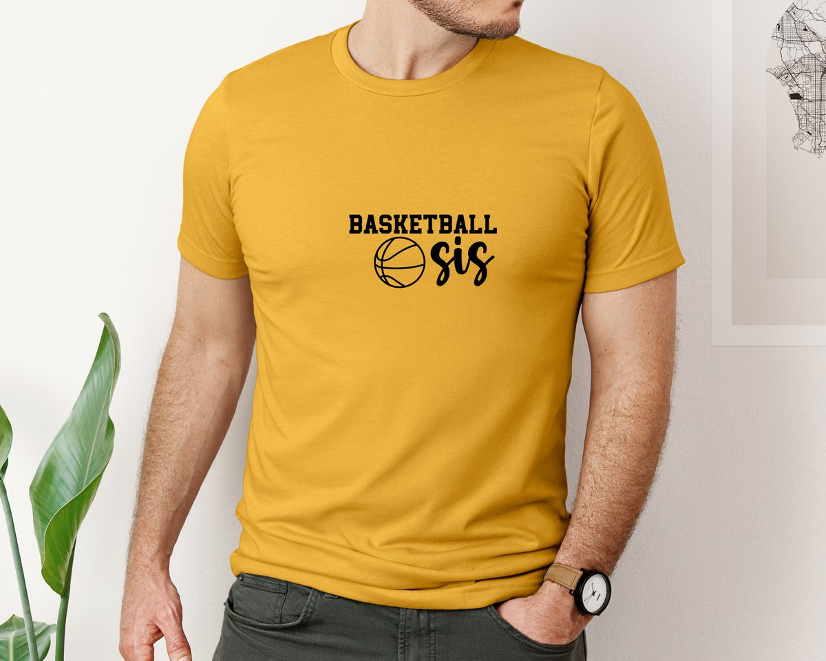 brand:Bella Canvas|color:Mustard|Basketball Sis 2 Graphic T-Shirt