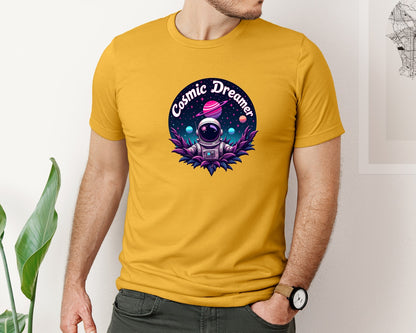 brand:Bella Canvas|color:Mustard|Cosmic Dreamer T Shirt Design Graphic T-Shirt