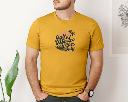brand:Bella Canvas|color:Mustard|Gulf Of Mexico Vibes Only 4 Graphic T-Shirt