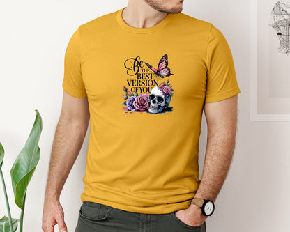 brand:Bella Canvas|color:Mustard|Be The Best Version Of You Self Love 2 Graphic T-Shirt