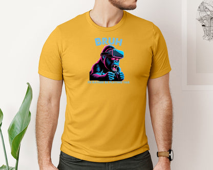 brand:Bella Canvas|color:Mustard|Bruh Id Rather Be Playing Tag T Shirt Graphic T-Shirt