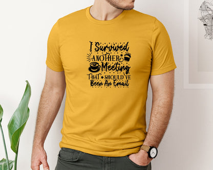 brand:Bella Canvas|color:Mustard|Funny Office Coffee Mug 2 Graphic T-Shirt