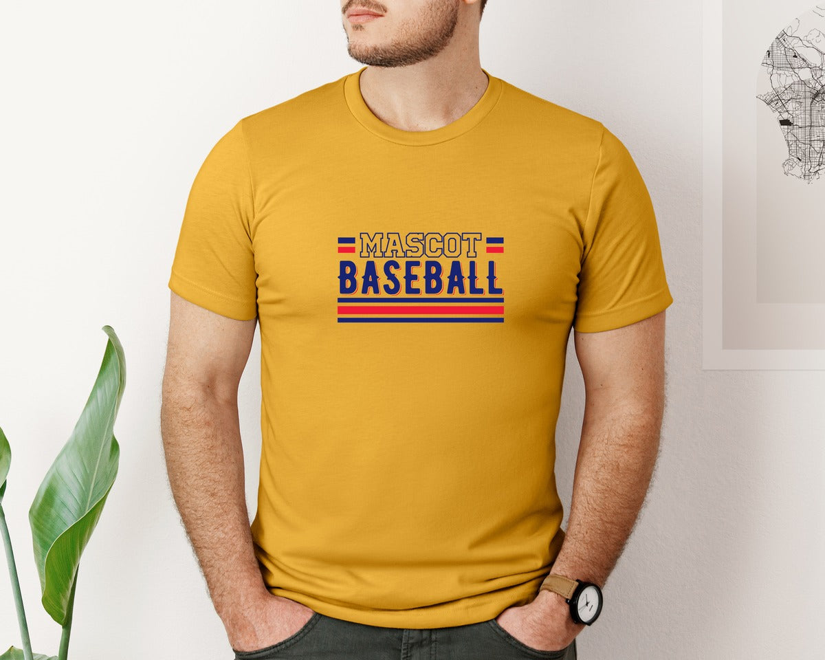 brand:Bella Canvas|color:Mustard|Baseball Team Baseball Mom 2 Graphic T-Shirt