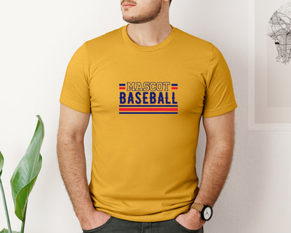 brand:Bella Canvas|color:Mustard|Baseball Team Baseball Mom 2 Graphic T-Shirt