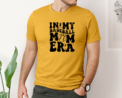 brand:Bella Canvas|color:Mustard|Retro Sports Mom In My Mom Era Graphic T-Shirt