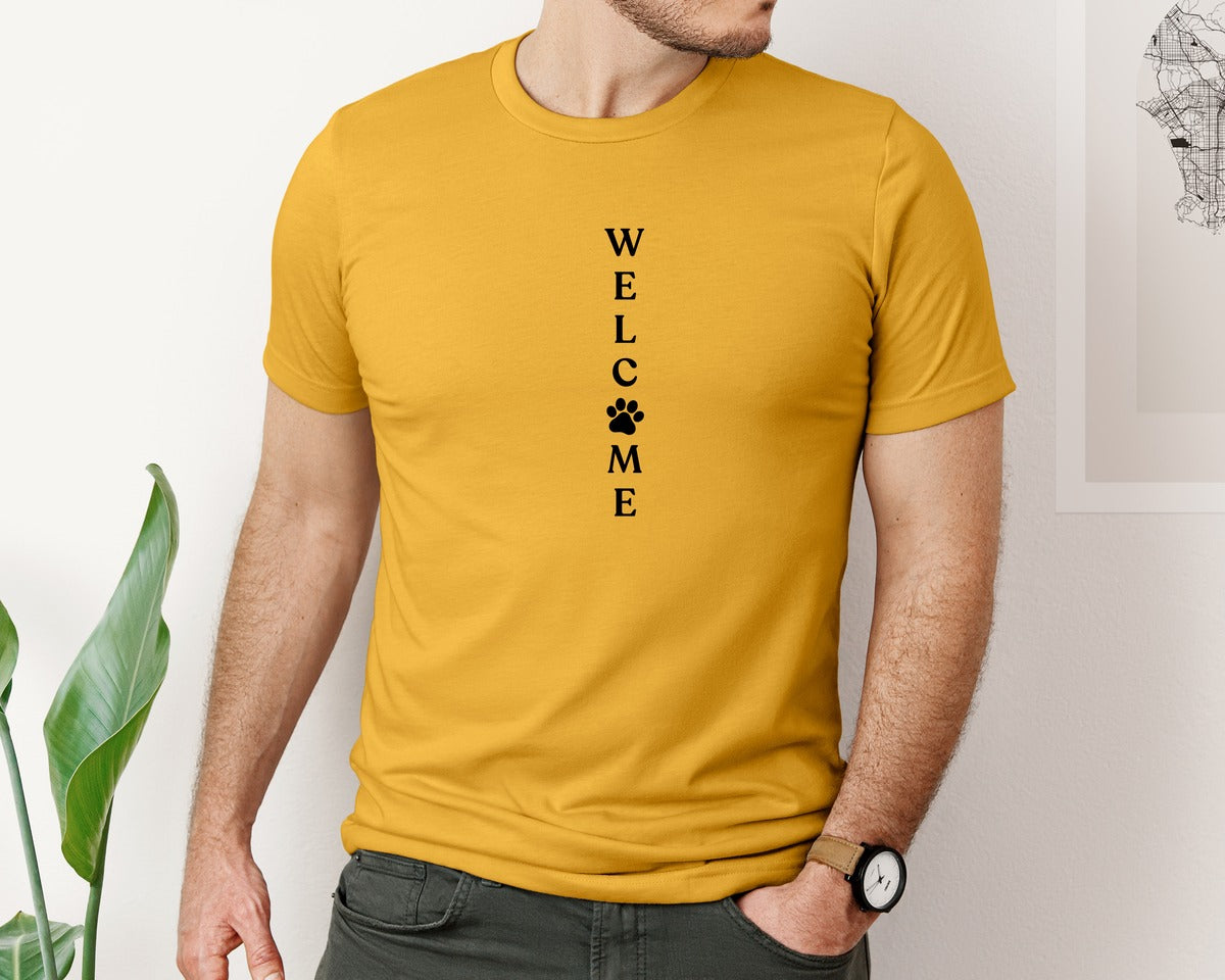 brand:Bella Canvas|color:Mustard|Welcome Porch Sign 22 Graphic T-Shirt