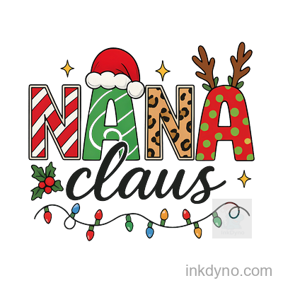 Nana Claus Christmas Festive Dtf Transfer Design — DTF Transfer