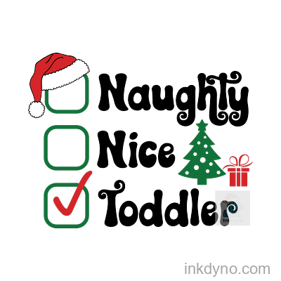 Check It Off Christmas List Design — DTF Transfer – Ready to Press