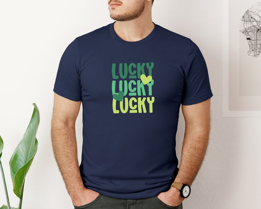 Lucky Gradient St Patricks Day Graphic T-Shirt