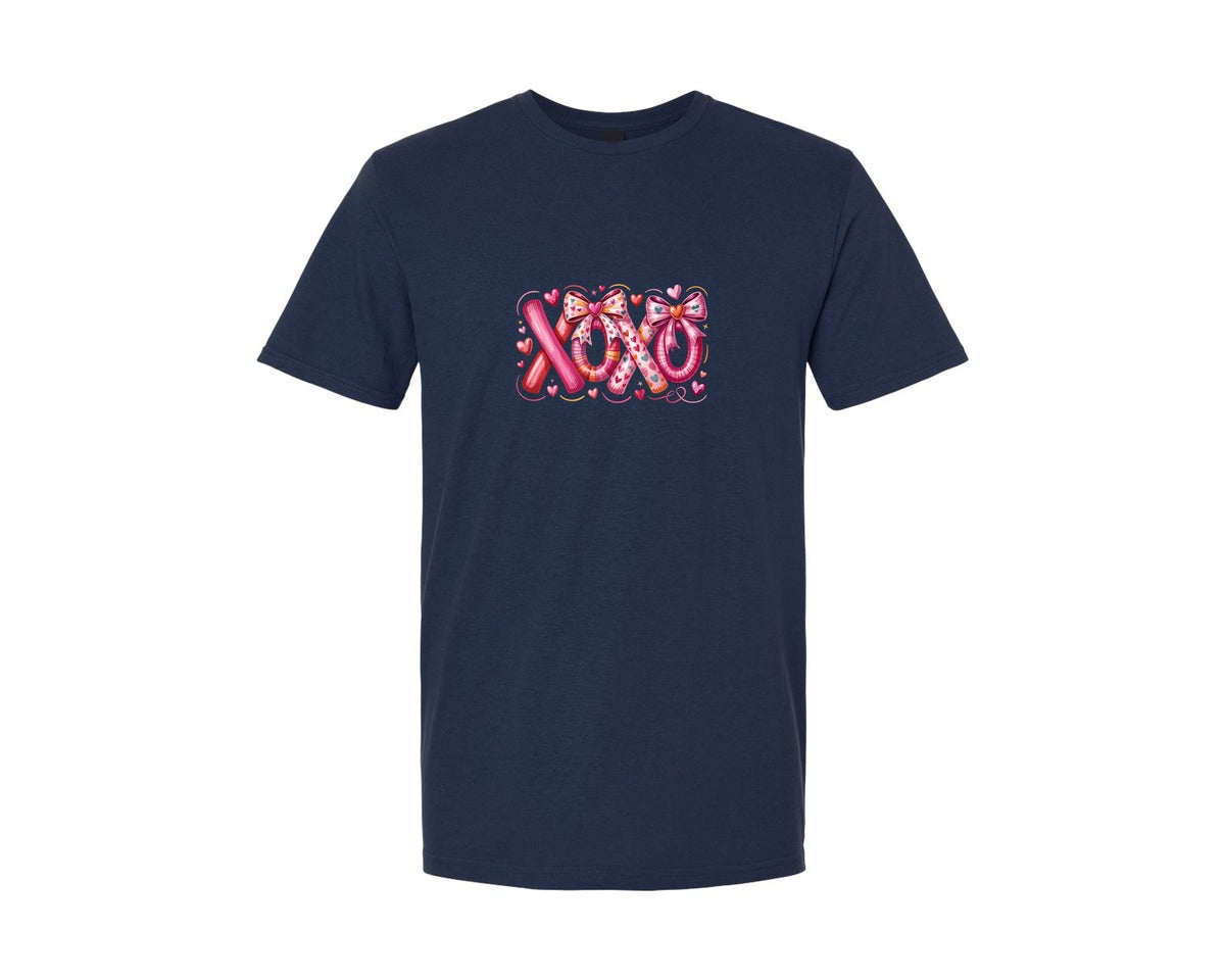 brand:Generic|color:Navy|Valentine Xoxo Coquette Graphic T-Shirt