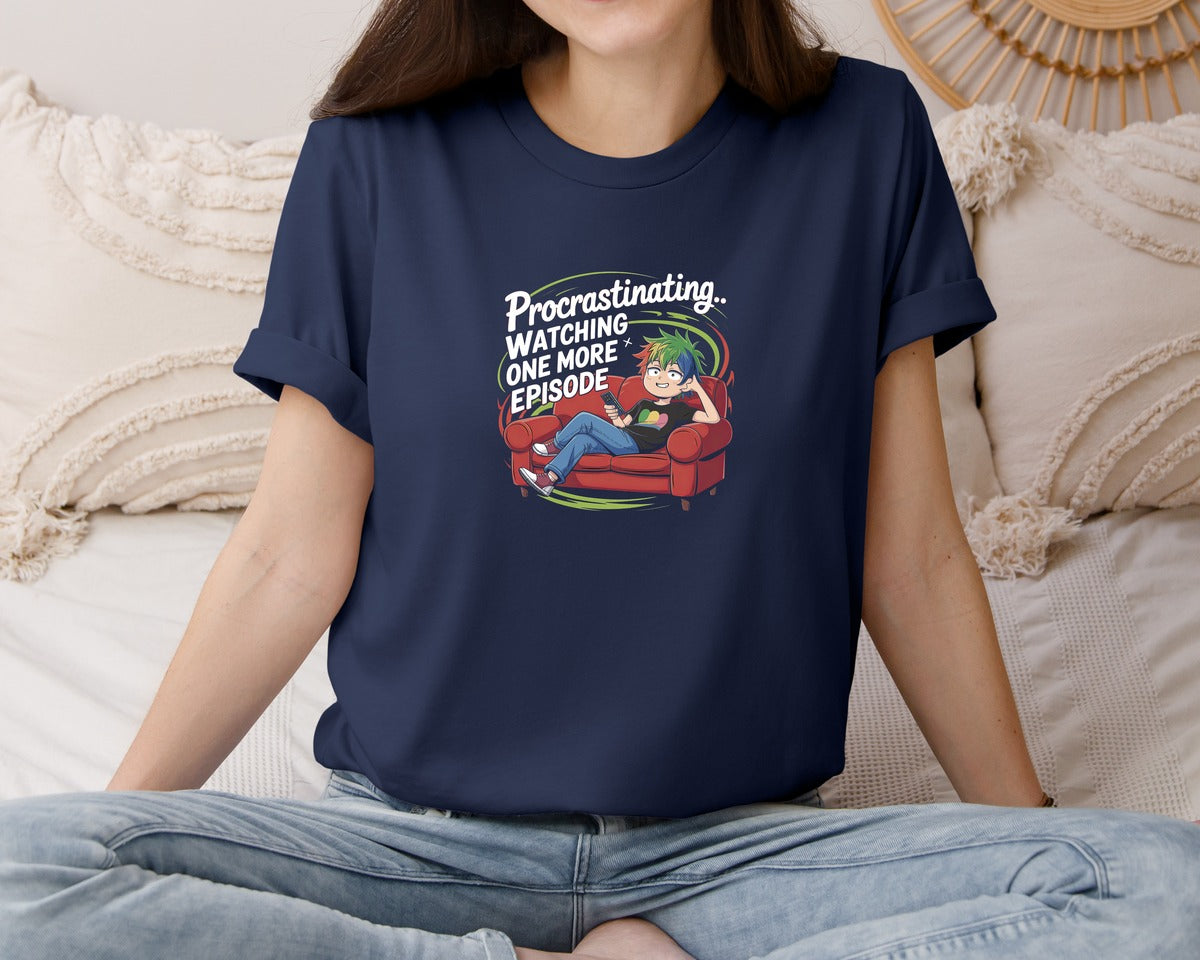 brand:Bella Canvas|color:Navy|Anime Is Life The Rest Is Just Filler 2 Graphic T-Shirt