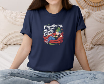 brand:Bella Canvas|color:Navy|Anime Is Life The Rest Is Just Filler 2 Graphic T-Shirt