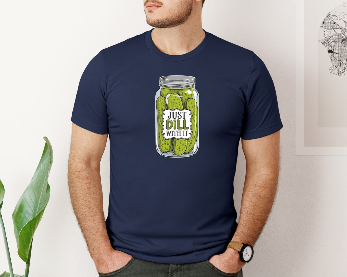 brand:Bella Canvas|color:Navy|A Jar Of Pickles Design Graphic T-Shirt