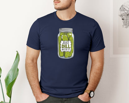brand:Bella Canvas|color:Navy|A Jar Of Pickles Design Graphic T-Shirt