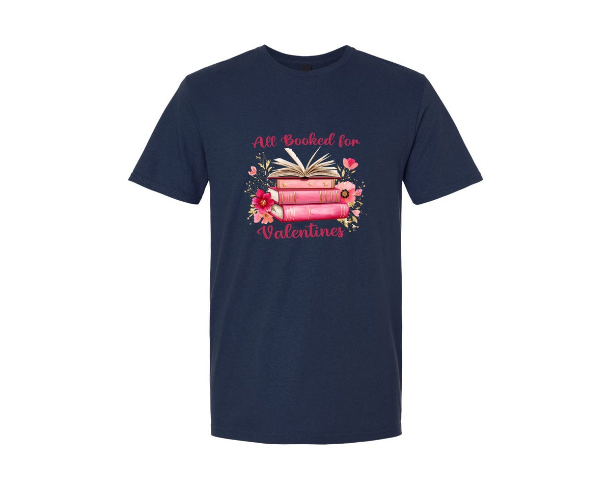 brand:Generic|color:Navy|All Booked For Valentines 5 Graphic T-Shirt