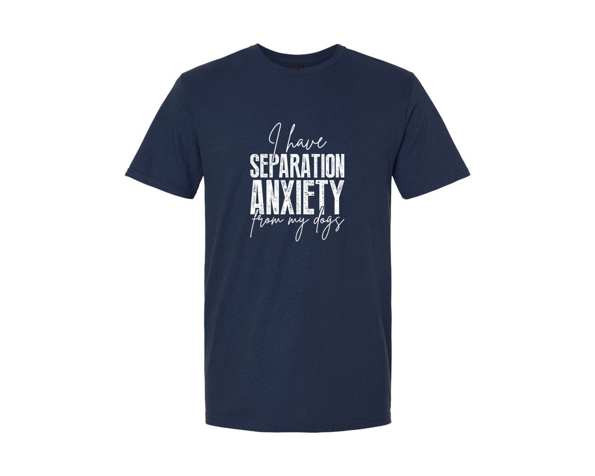 brand:Generic|color:Navy|I Have Separation Anxiety From My Dogs 2 Graphic T-Shirt