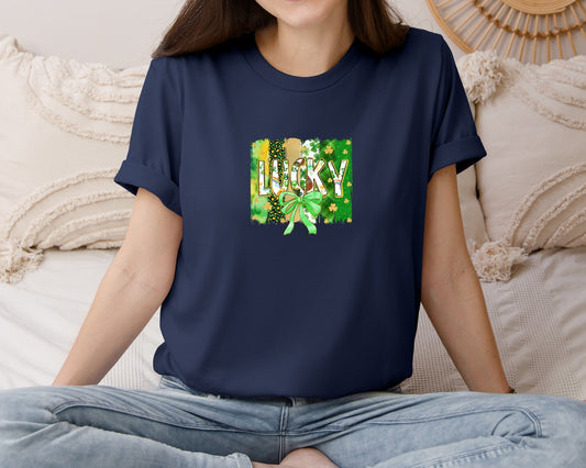 Glitter St Patrick Lucky 2 Graphic T-Shirt