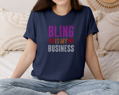 brand:Bella Canvas|color:Navy|Rhinestone Design 692 Graphic T-Shirt