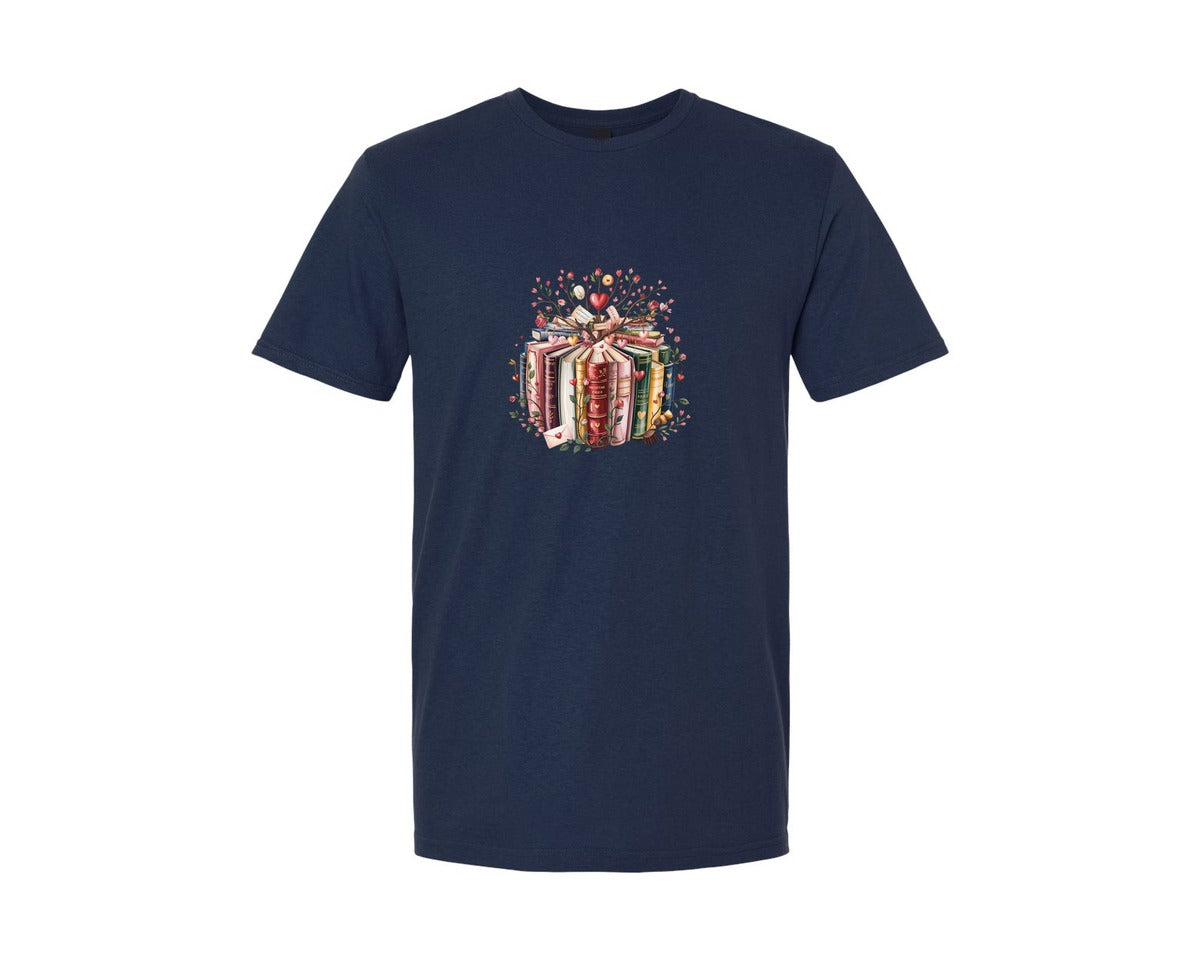 brand:Generic|color:Navy|Valentine Books Graphic T-Shirt