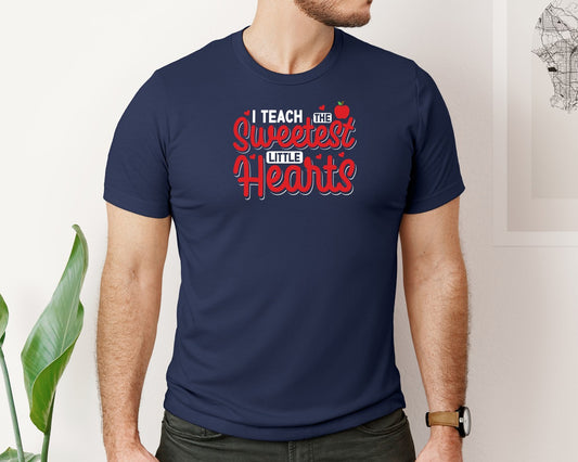 Sweetest Little Hearts Valentine Teacher Graphic T-Shirt