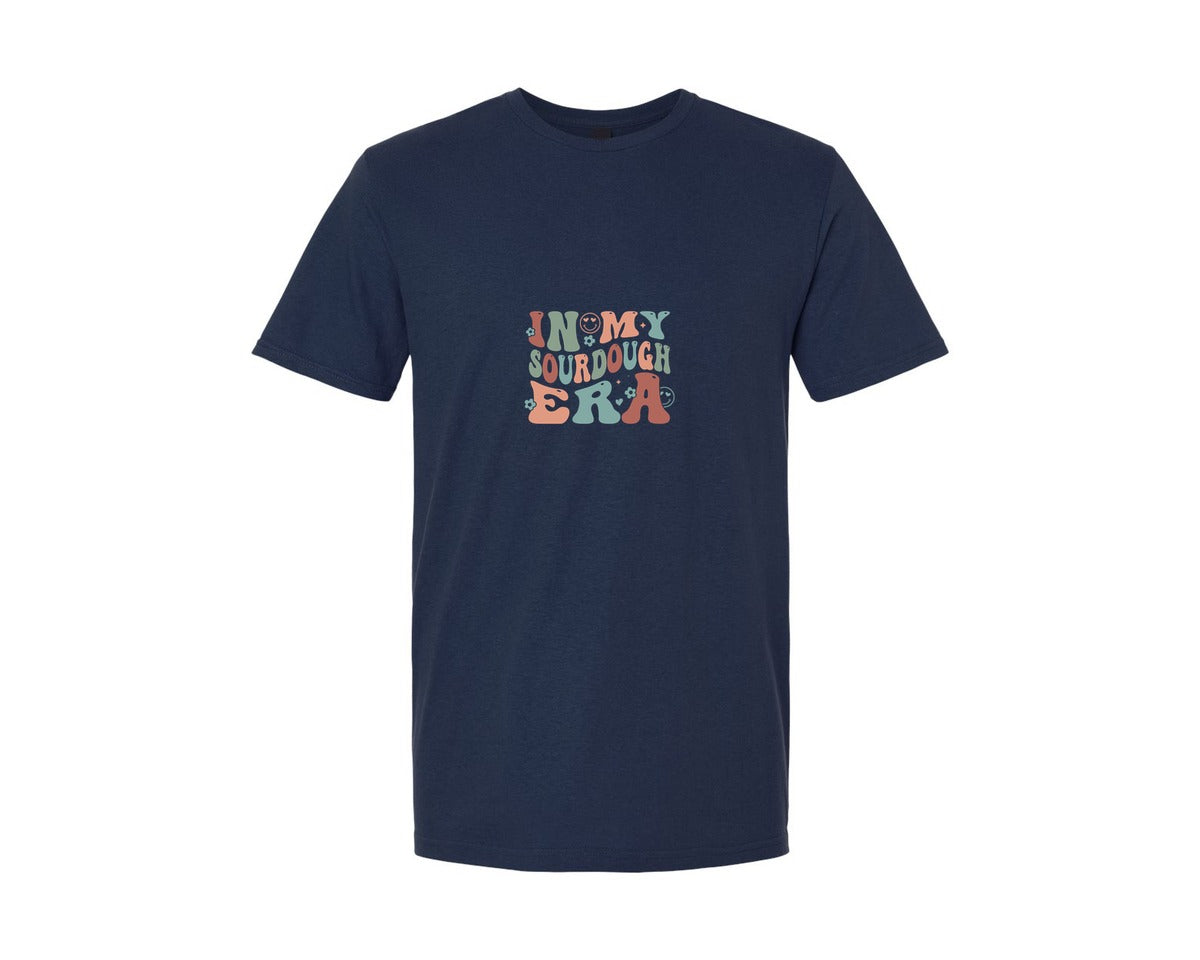 brand:Generic|color:Navy|In My Sour Dough Era Bread Baking 6 Graphic T-Shirt