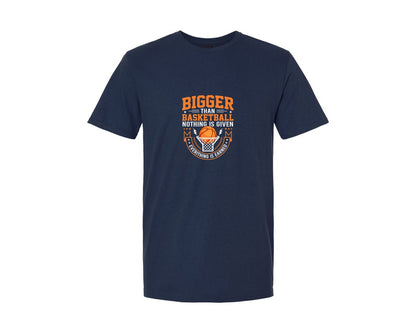 brand:Generic|color:Navy|Bigger Than Basketball Nothing Is Given 2 Graphic T-Shirt