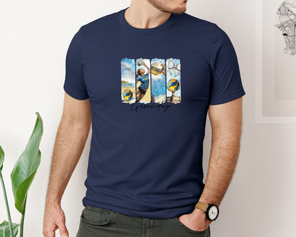 brand:Bella Canvas|color:Navy|Volleyball Game Day 3 Graphic T-Shirt