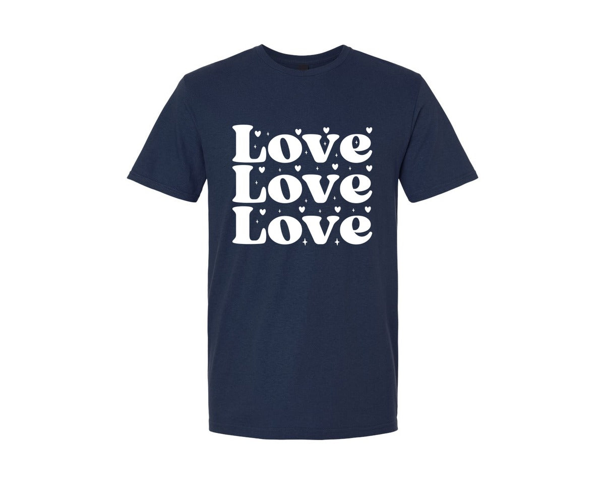 brand:Generic|color:Navy|Love Xoxo Valentine Graphic T-Shirt